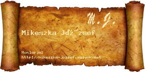 Mikeszka József névjegykártya