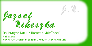 jozsef mikeszka business card
